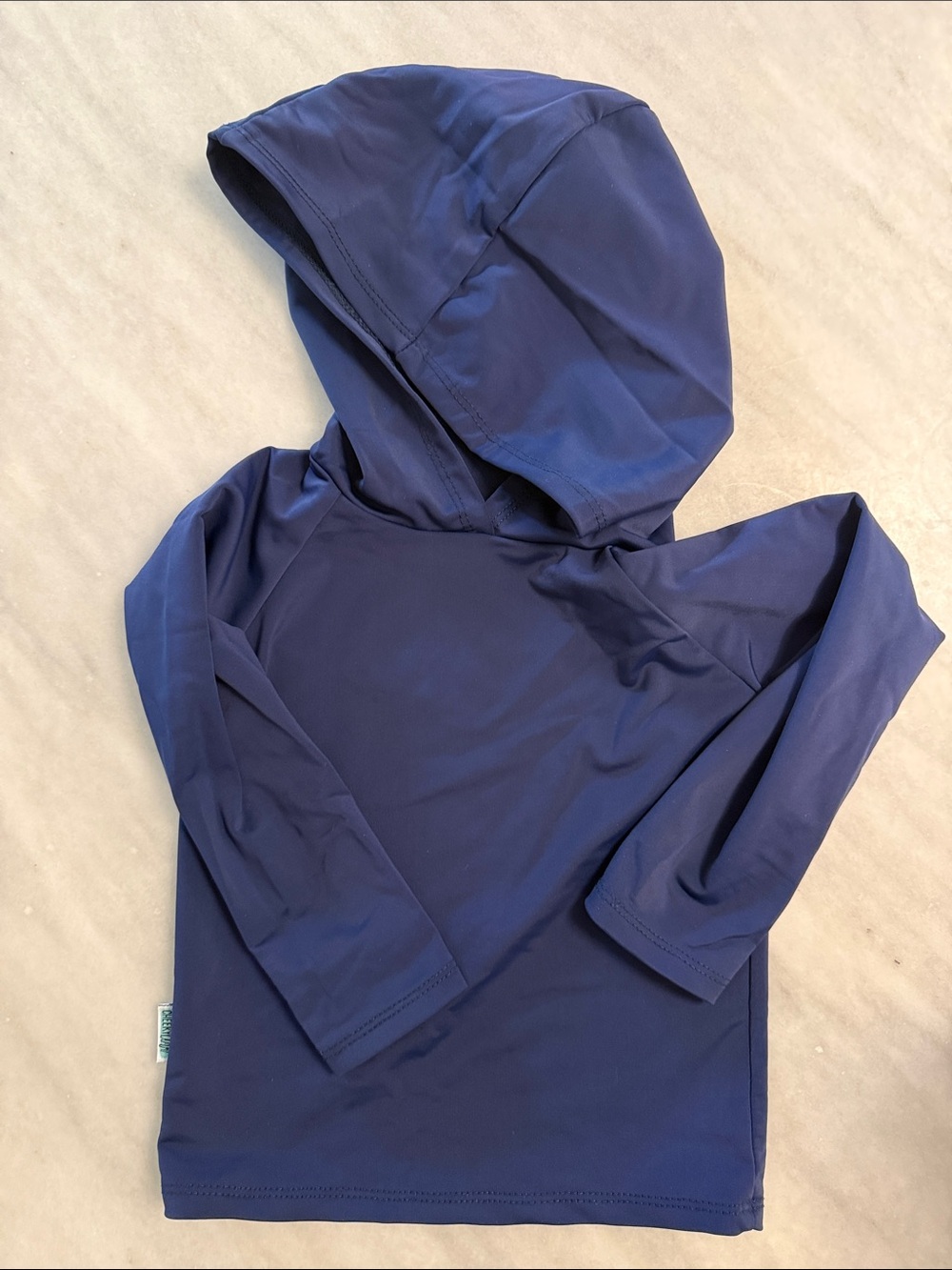 Kids Navy Hooded Rashguard Swim Top